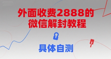 外面收费2888的微信解封教程，具体自测-西瓜1886社区