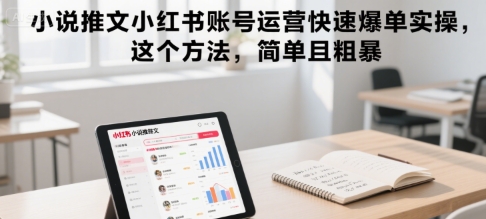 小说推文小红书账号运营快速爆单实操，这个方法，简单且粗暴-西瓜1886社区