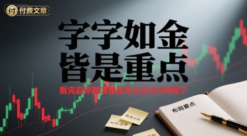 付费文章：字字如金 皆是重点， 看完后 你就清楚该怎么在大A布局了-西瓜1886社区