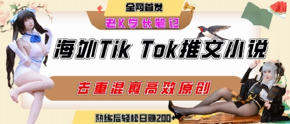 海外tiktok小说推文暴力项目，高停留率，高转化率，上手后一天搞顿饭钱不是问题-西瓜1886社区