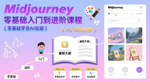 midjourney零基础入门到进阶课程，零基础学会AI绘画-西瓜1886社区