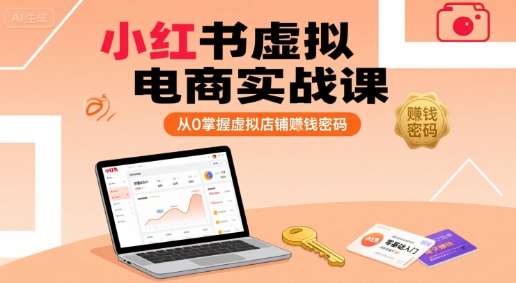 小红书虚拟电商实战课，从0掌握虚拟店铺賺钱密码-西瓜1886社区