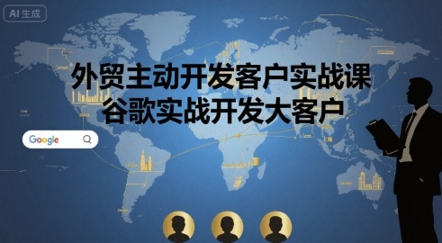 外贸主动开发客户实战课，谷歌实战开发大客户-西瓜1886社区