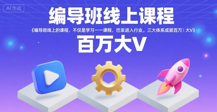 编导班线上课程，不仅是学习一门课程，更是进入一个行业，三大体系成就百万大V-西瓜1886社区