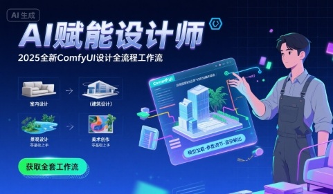 AI赋能设计师， 2025全新comfyui设计全流程工作流 ，室内-建筑-景观-美术，零基础直接上手-西瓜1886社区