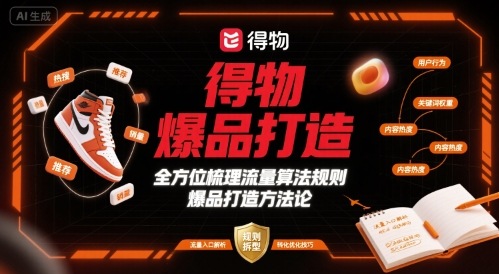 得物爆品打造，全方位梳理得物流量算法规则爆品打造规则-西瓜1886社区