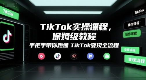 TikTok实操课程，保姆级教程，手把手带你跑通TikTok变现全流程-西瓜1886社区